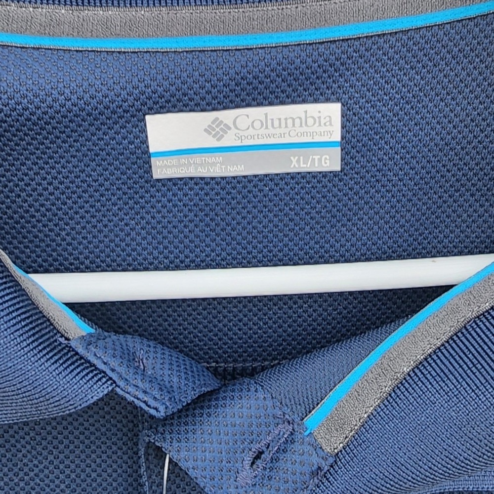 Columbia Mens Omni-Shade UPF 30 Polo Shirt Navy Blue XL New With Tags - Picture 5 of 6